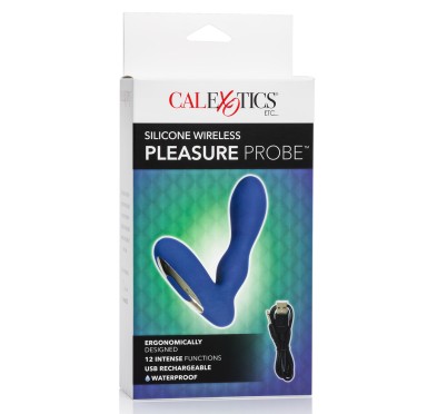 Plug/vibr-WIRELESS PLEASURE PROBE BLUE